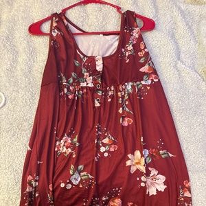 Maroon Silk Women’s Casual Shirt